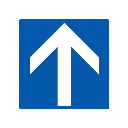 矢印ステッカー 青地白矢印 862−35