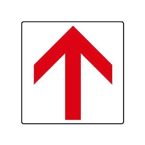 矢印ステッカー 白地赤矢印 862−31