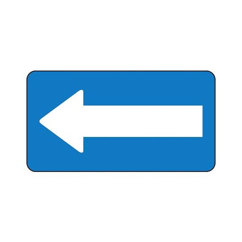 配管ステッカー 青地 白矢印 AS−1−50S