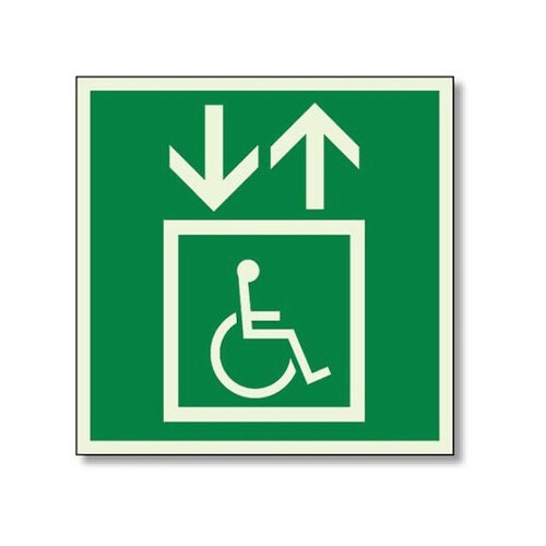 エレベーター標識 150角 829−932