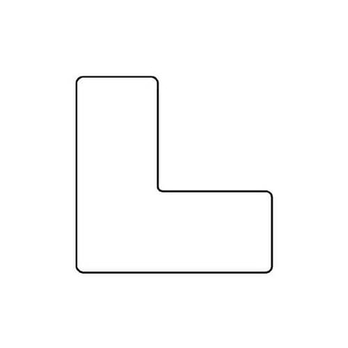 置場表示ステッカー L型 白 819−66