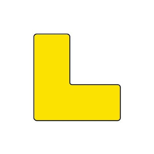 置場表示ステッカー L型 黄 819−67