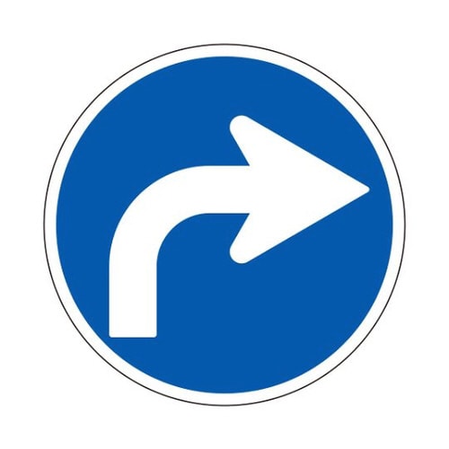 規制標識 指定方向右外進行禁止 894−107