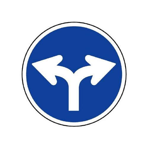 規制標識 311−D 指定方向進行禁止