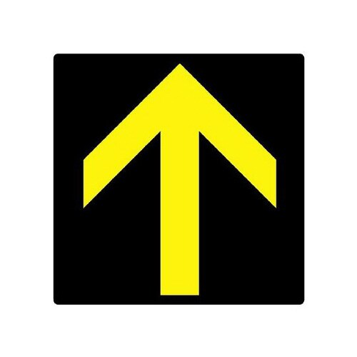 矢印ステッカー 黒地黄矢印 862−37