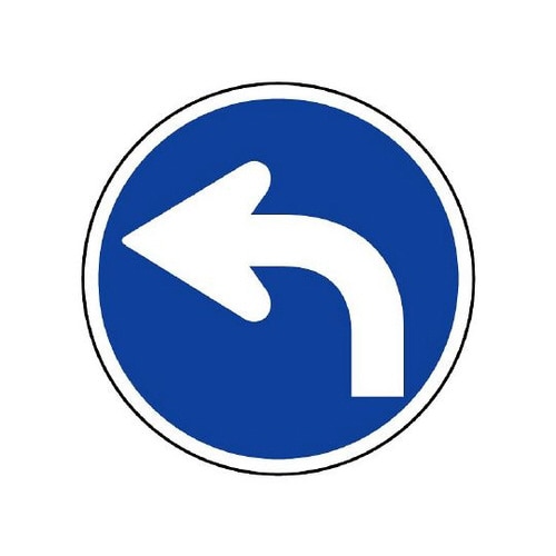 規制標識 311−B 指定方向進行禁止