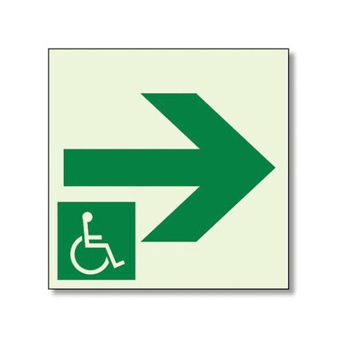 一時避難通路標識 右矢 200 829−923