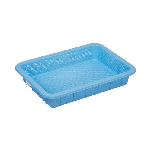 アシスト抗菌角ざる 浅1型 ブルー