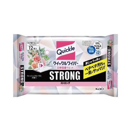 クイックル立体吸着Wストロングフローラル12枚