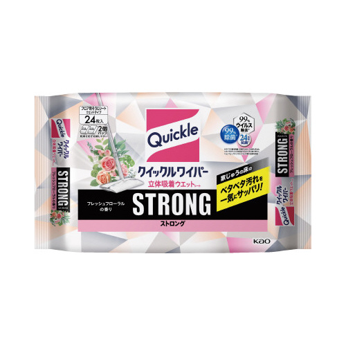 クイックル立体吸着Wストロングフローラル24枚
