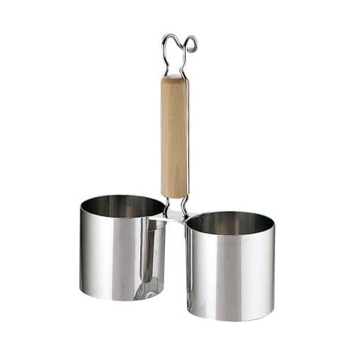 木柄かき揚げリング2連穴無