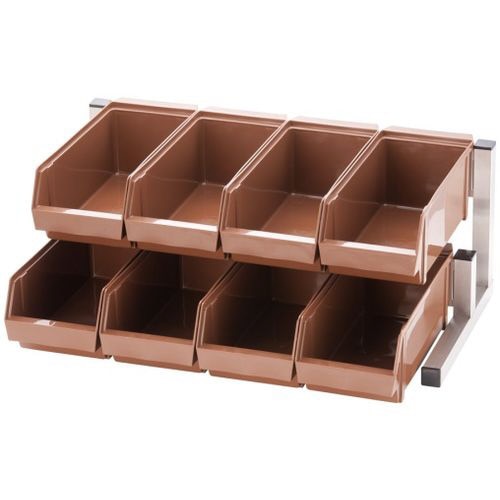 スマートオーガナイザー 2段4列 ブラウン