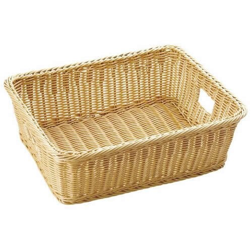 樹脂脱衣かご手付アイボリー 小