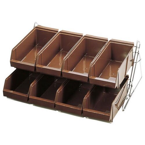 オーガナイザー 2段4列(8ヶ入)ブラウン