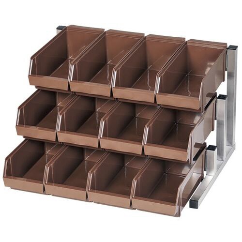 スマートオーガナイザー 3段4列 ブラウン