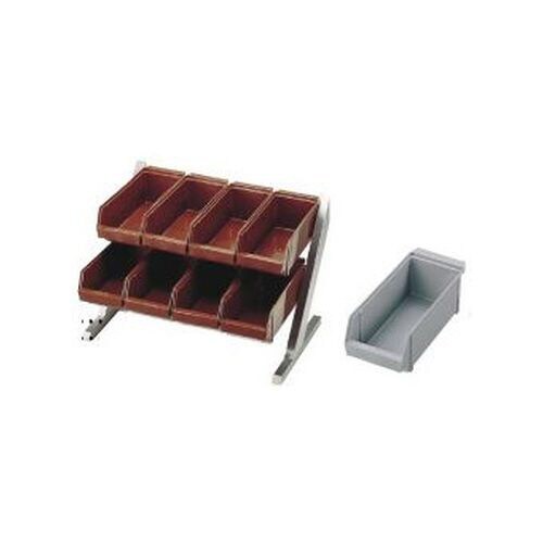 コンパクトオーガナイザー灰 2段4列 グレー