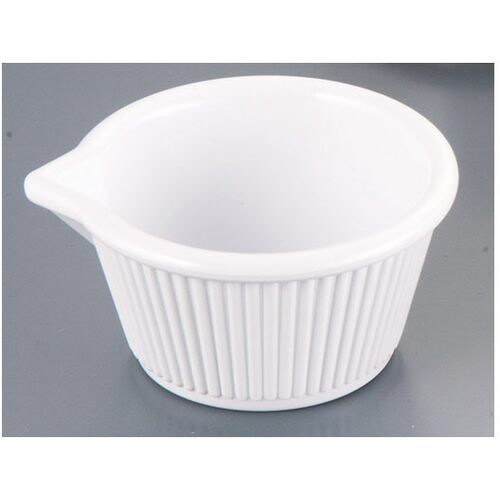 ジェスナー メラミン 口付ラメキン 白