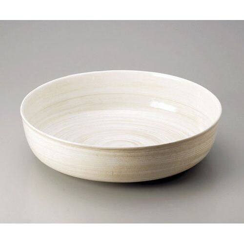 アルミ電磁用深型ドラ鉢 白刷毛目 尺0