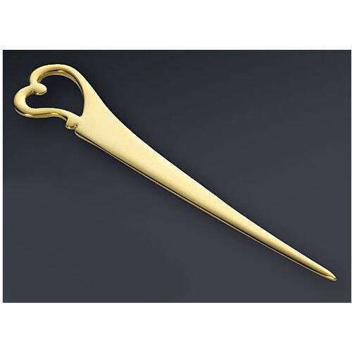 18−8 ハートピック 金メッキ (6本入)