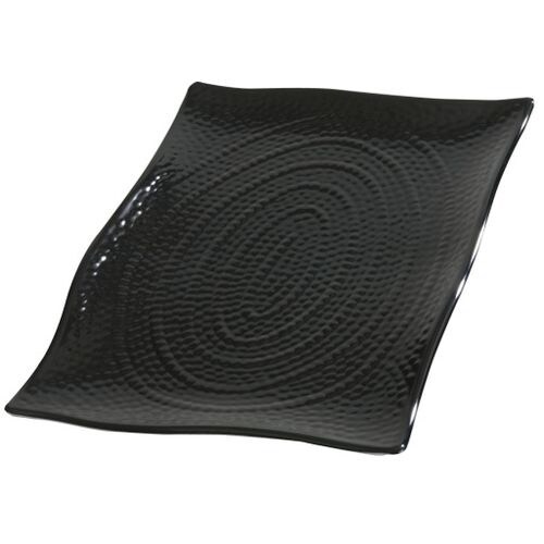 テラテクスチャード レクタングルプラター L 黒