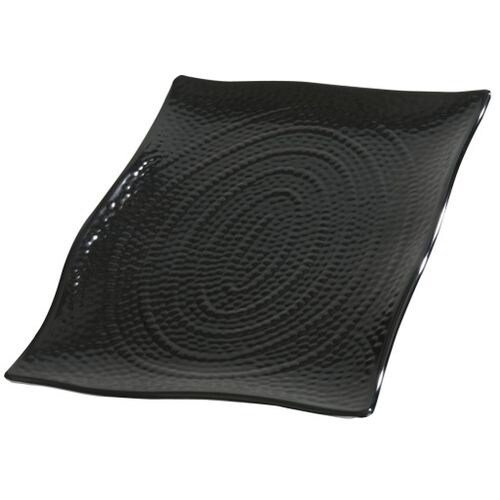 テラテクスチャード レクタングルプラター S 黒