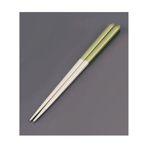 木製 ブライダル箸 パールホワイト/グリーン 5膳