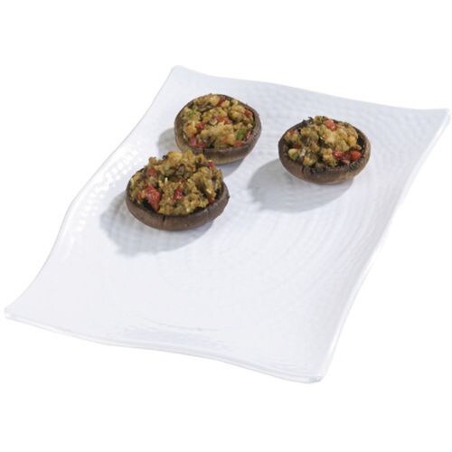 テラテクスチャード レクタングルプラター S 白