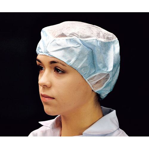 帯電帽 トップメッシュ L ブルー 20枚入
