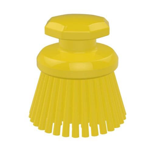 脱毛防止 丸型ハンドブラシ ハード イエロー