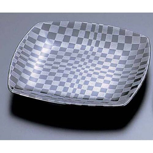 市松黒 四角小皿 T03−125