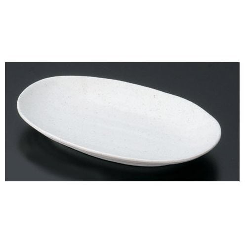 マイン メラミンウェア 白 小判皿 大