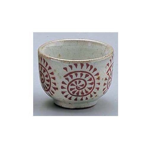 朱タコ唐草ぐい呑 D02−37