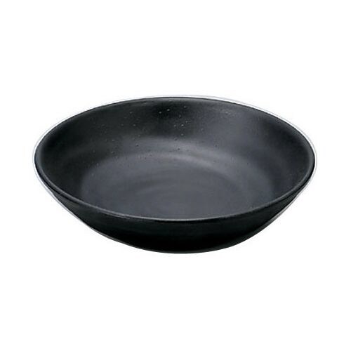 マイン メラミンウェア 黒 丸深皿 大