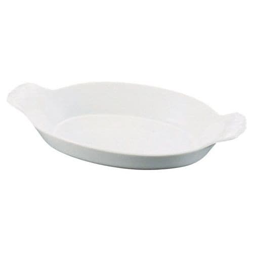 シェーンバルド オーバルグラタン皿 白 手付21W