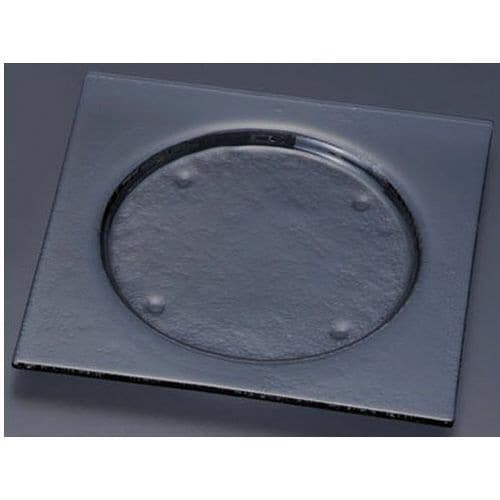 タイガーグラス スクエアプレート 245 グレー