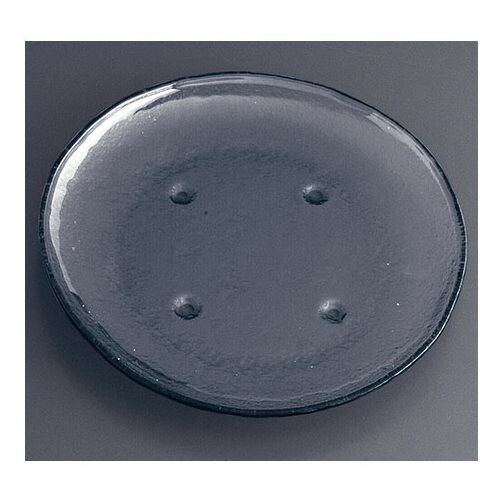 タイガーグラス ラウンドディーププラター グレー