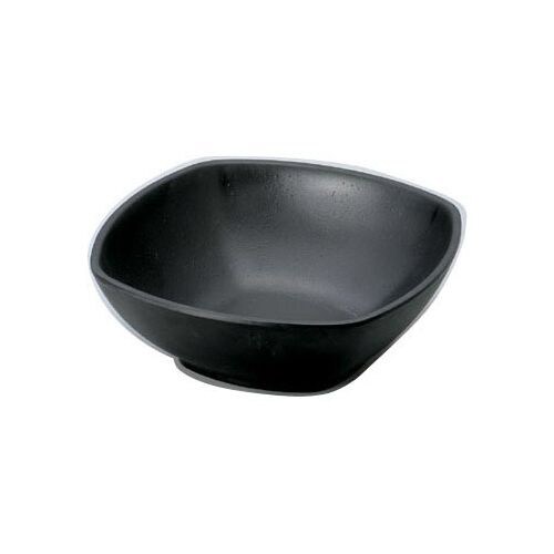 マイン メラミンウェア 黒 角深皿 大