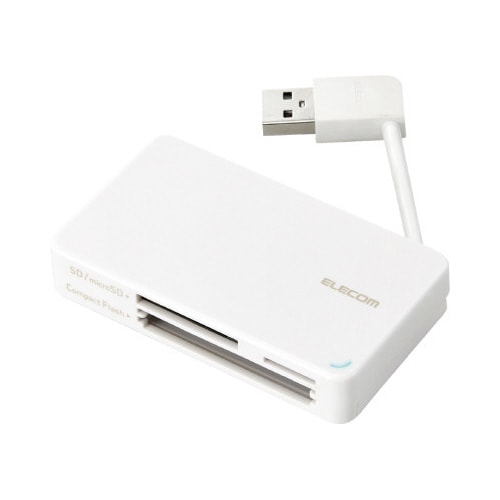 USB2.0カードリーダー ホワイト