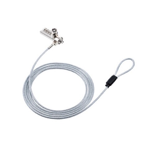 シリンダ+ダイヤル錠対応セキュリティワイヤー