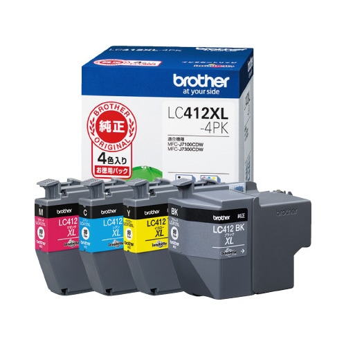 純正インク LC412XLー4PK 4色パック