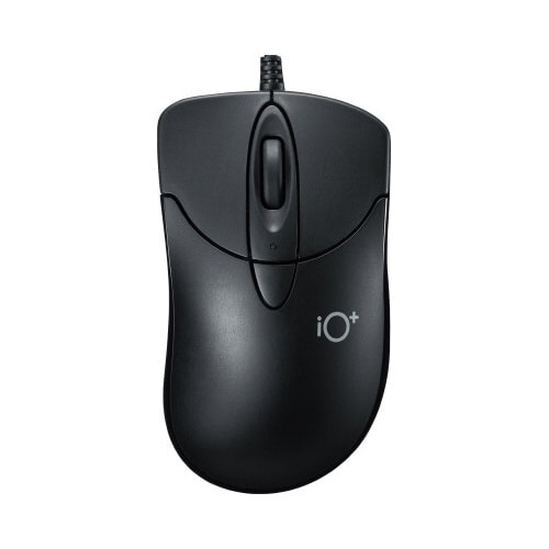 静音有線ブルーLEDマウス イオプラス(ブラック)