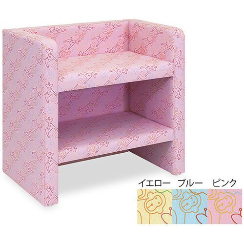 L型オムツ交換台(縦型) 60×80×80 桃