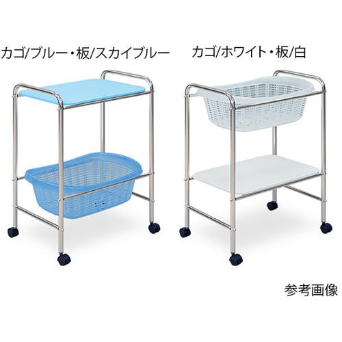 S型レザー棚付脱衣カゴ 赤 TB−73−14