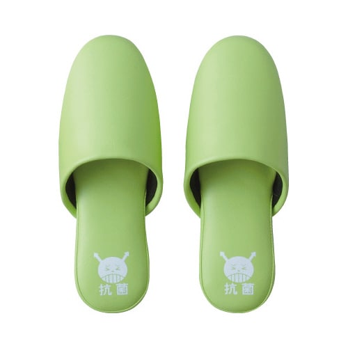 抗菌プリントスリッパ グリーン 1足
