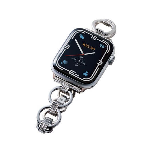 アップルウォッチ バンド ステンレス シルバー