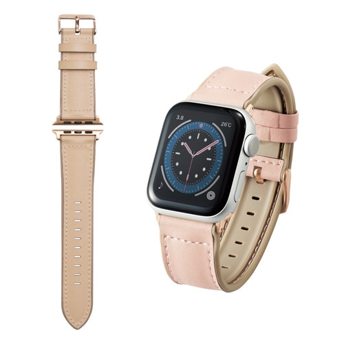 Apple Watch バンド レザー ピンク