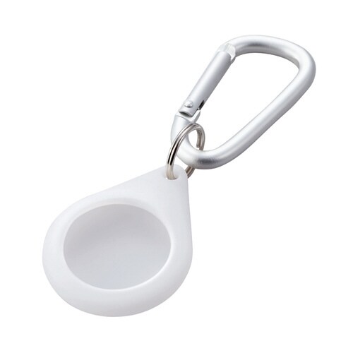 AirTag用ケース シリコン カラビナ クリア