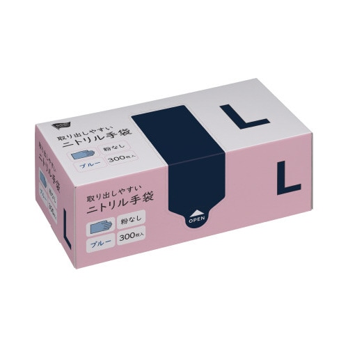 取り出しやすいニトリル手袋 300枚入 L×10