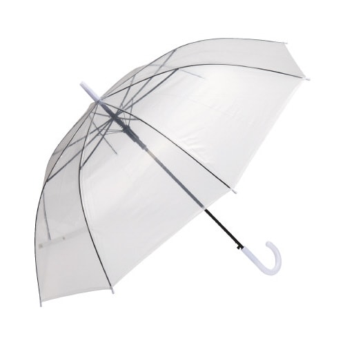 ワンタッチビニール傘 白手元 65cm×6
