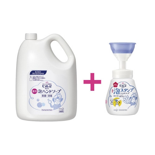 ビオレ泡ハンドソープ4L+泡スタンプお花 セット